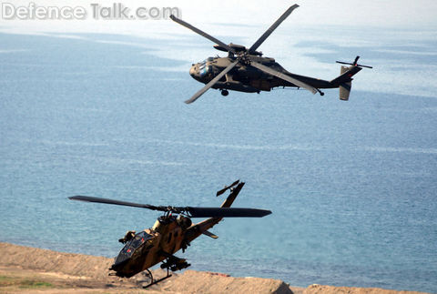 AH-1P Cobra and S-70 in Excercise
