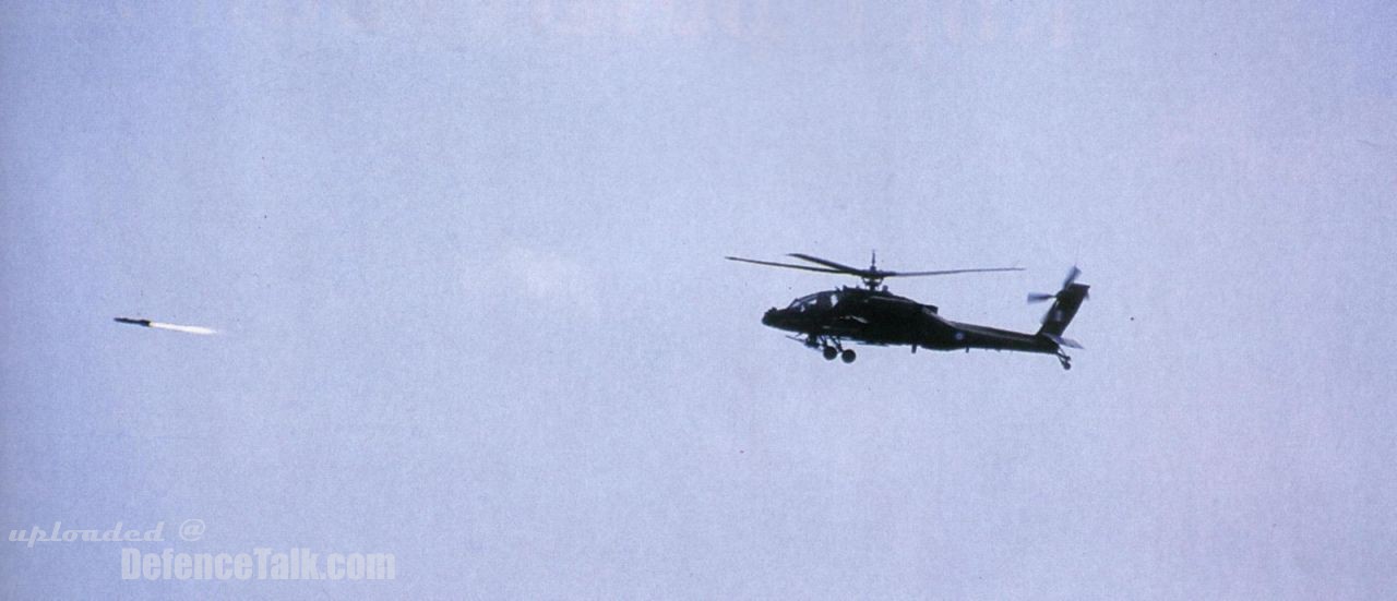 AH-64A+ Apache Firing a Hellfire Missile - Hellenic Army