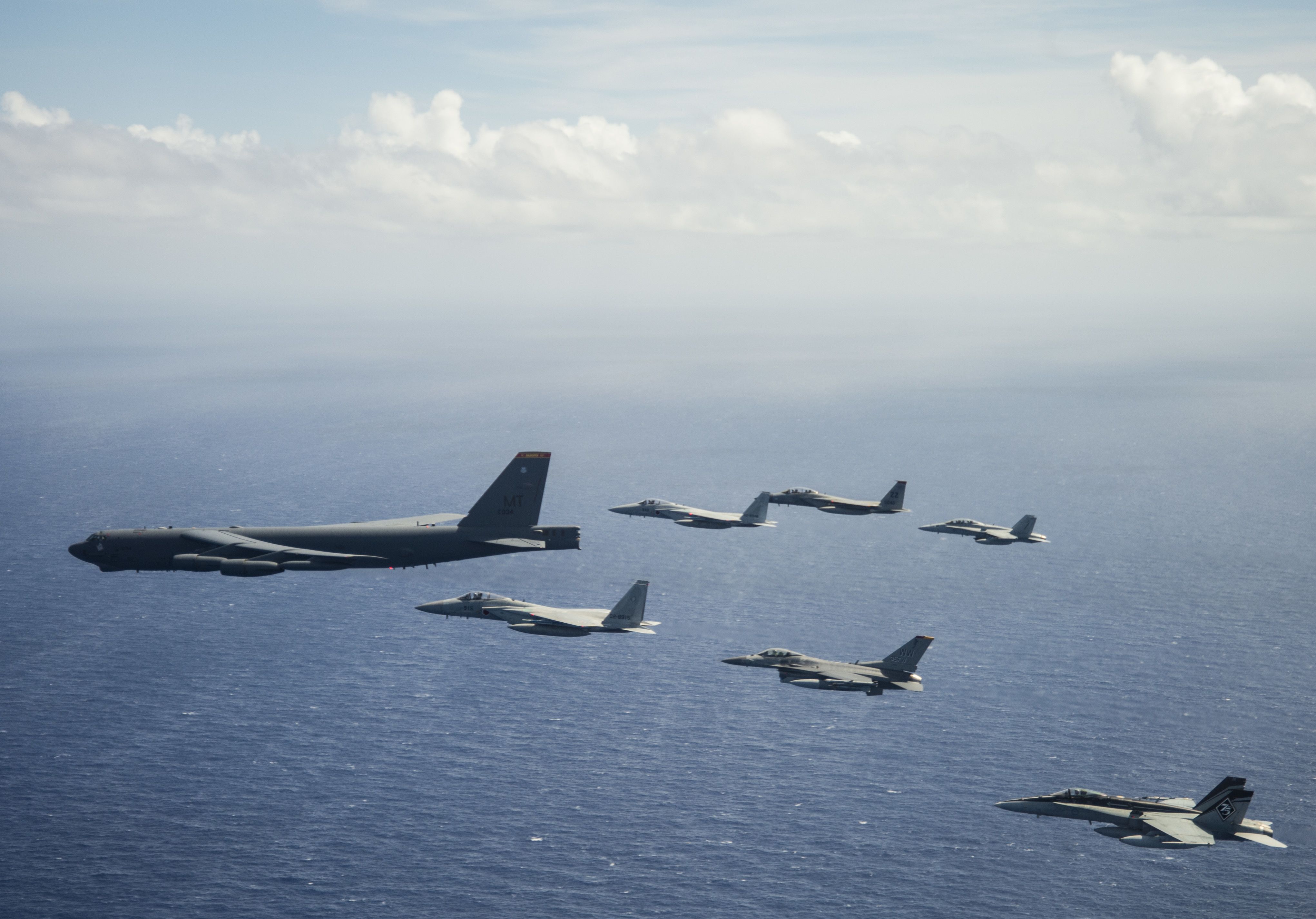 Aircraft from the United States, Australia and Japan engage in COPE North 2019