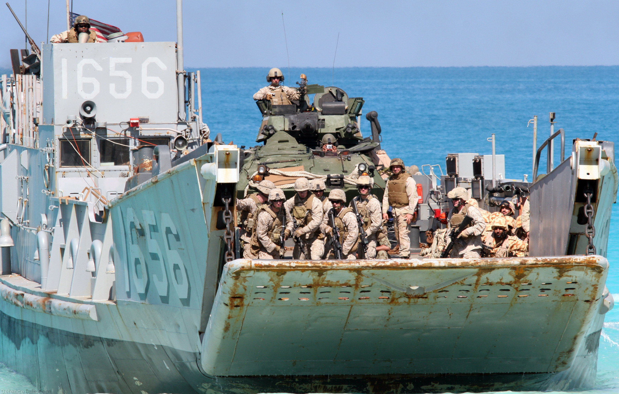 Amphibious Forces conduct an amphibious landing demonstration