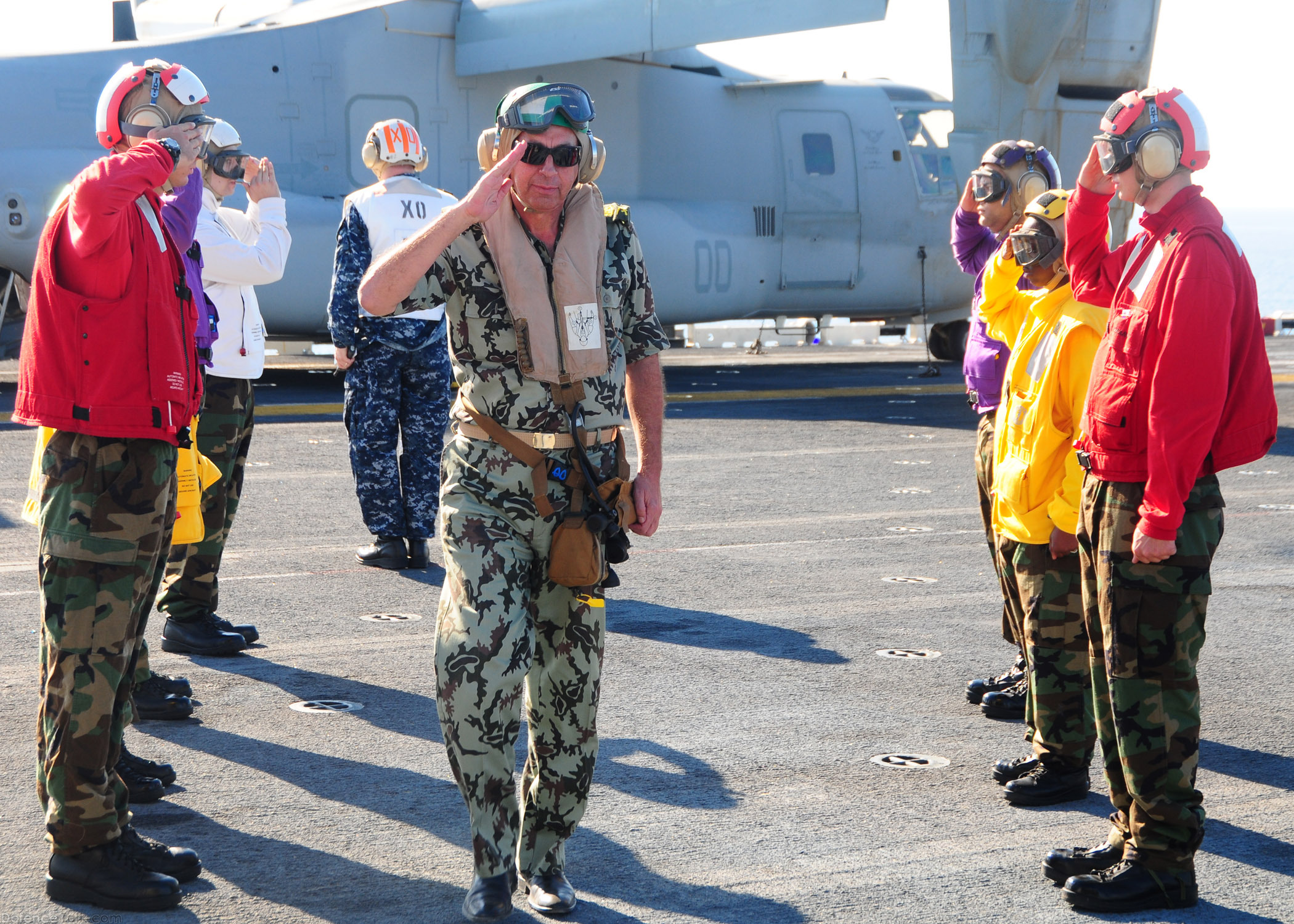 An Egyptian armed forces general officer salutes