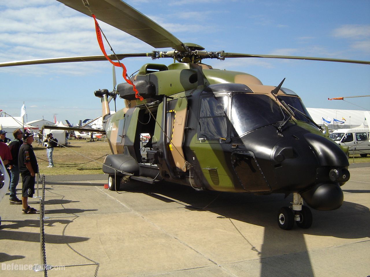 An NH-90 painted up in Australian Army colours to represent the forthcoming