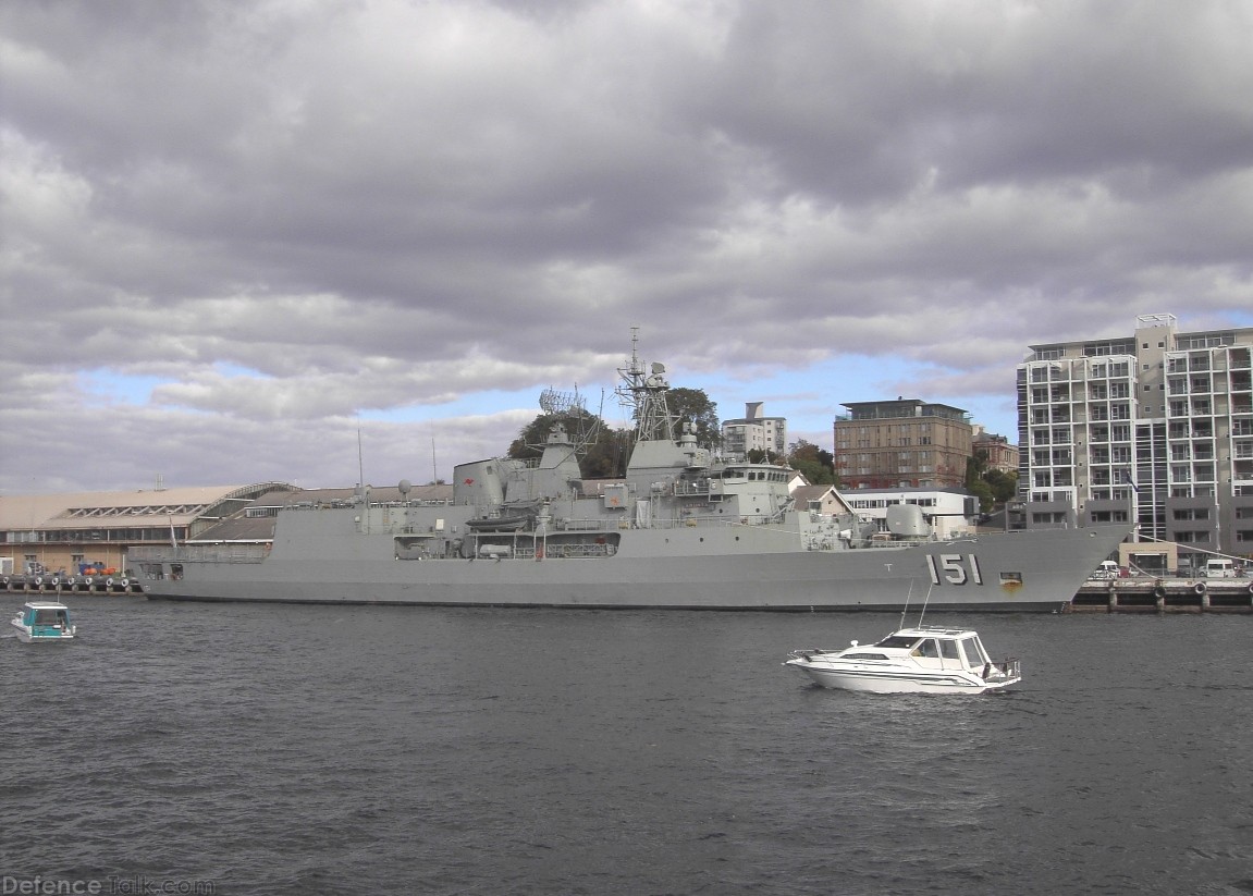 Anzac class frigates visiting Hobart