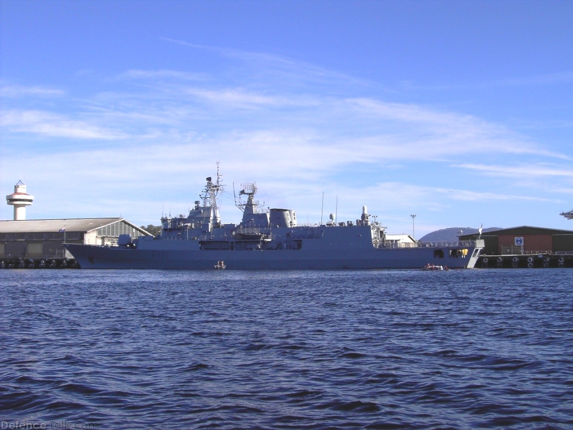 Anzac class frigates visiting Hobart