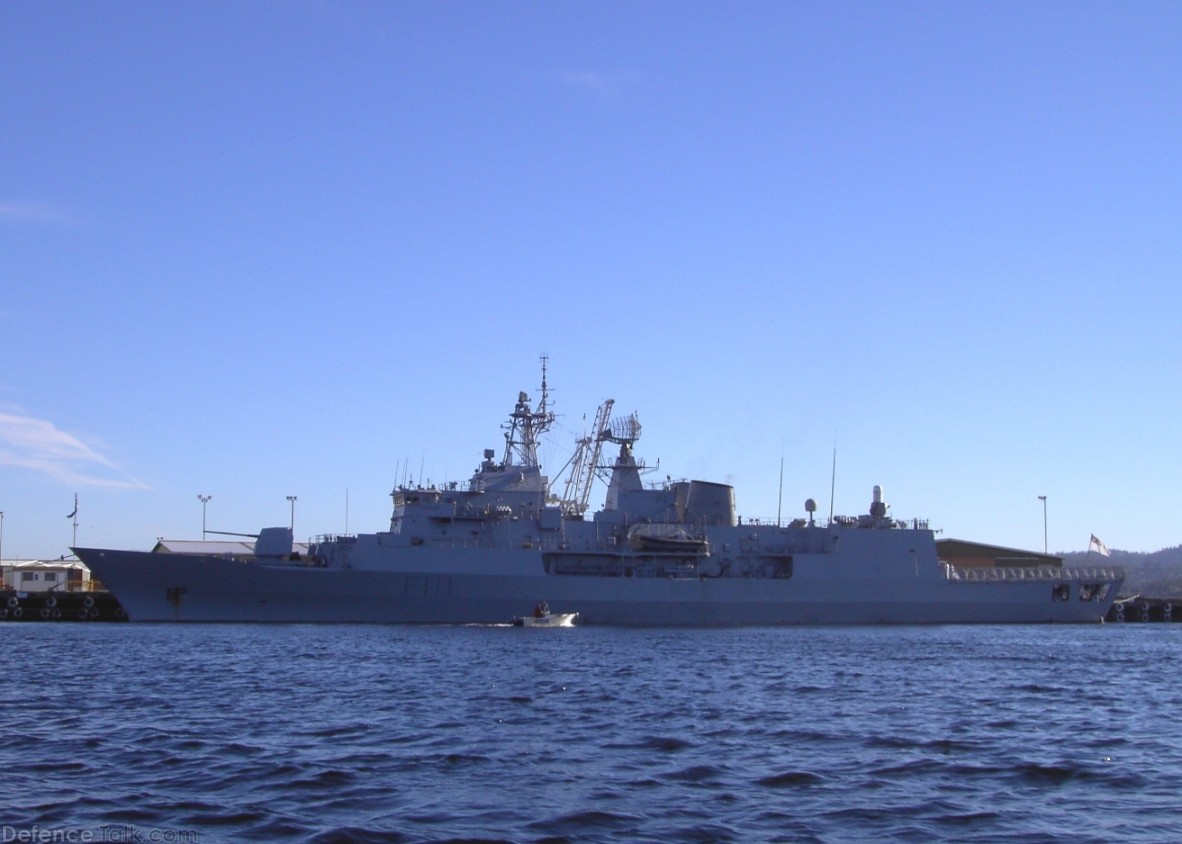 Anzac class frigates visiting Hobart