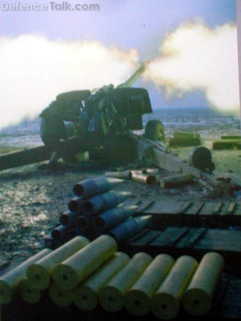 Artillery firing, Chechnya