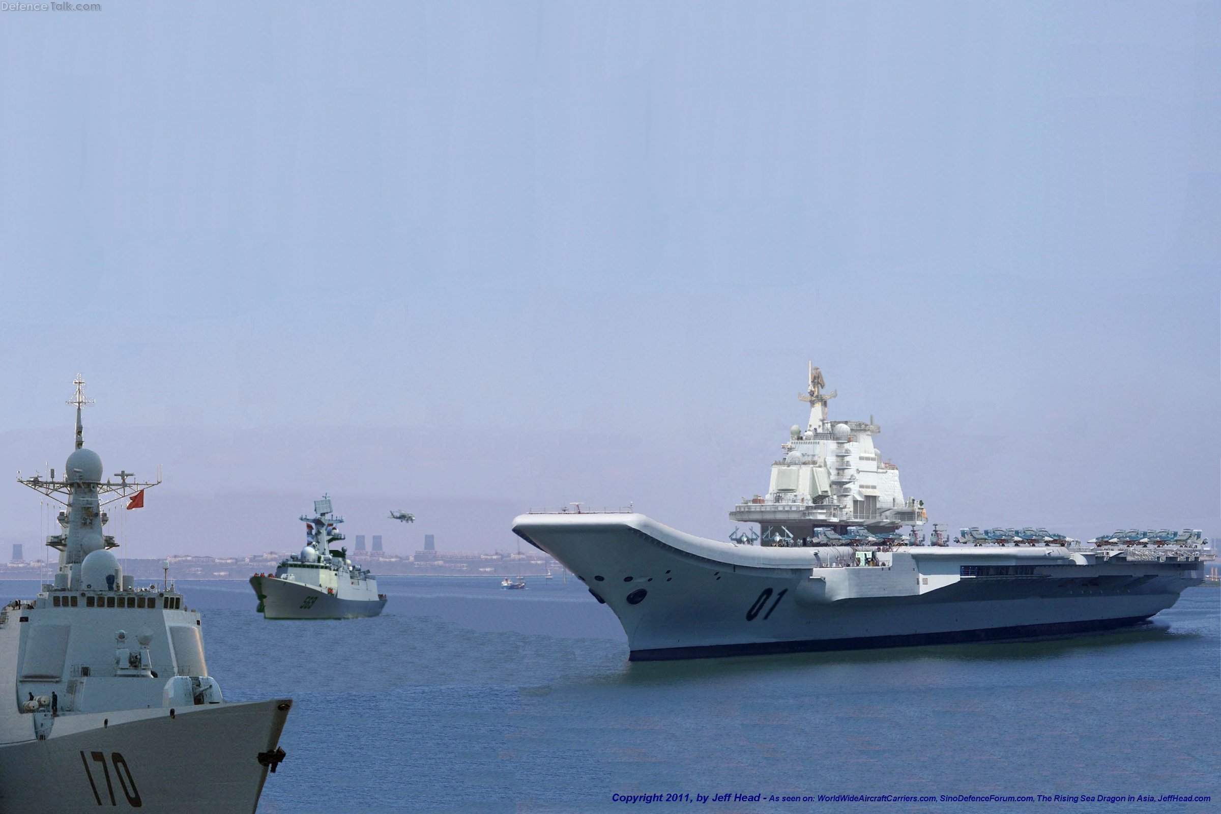 Artist conception of the new Chinese carrier battle group