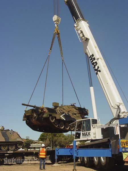 Australia demonstrating it's strategic  capability to move it's armoured fo