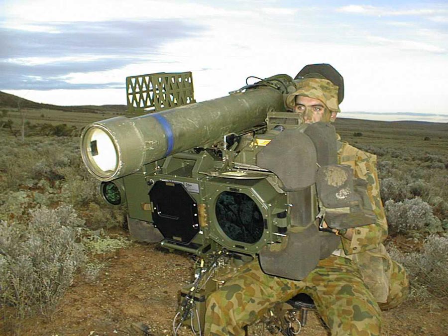Australia's upgraded RBS-70 Surface to air missile with attached Night visi