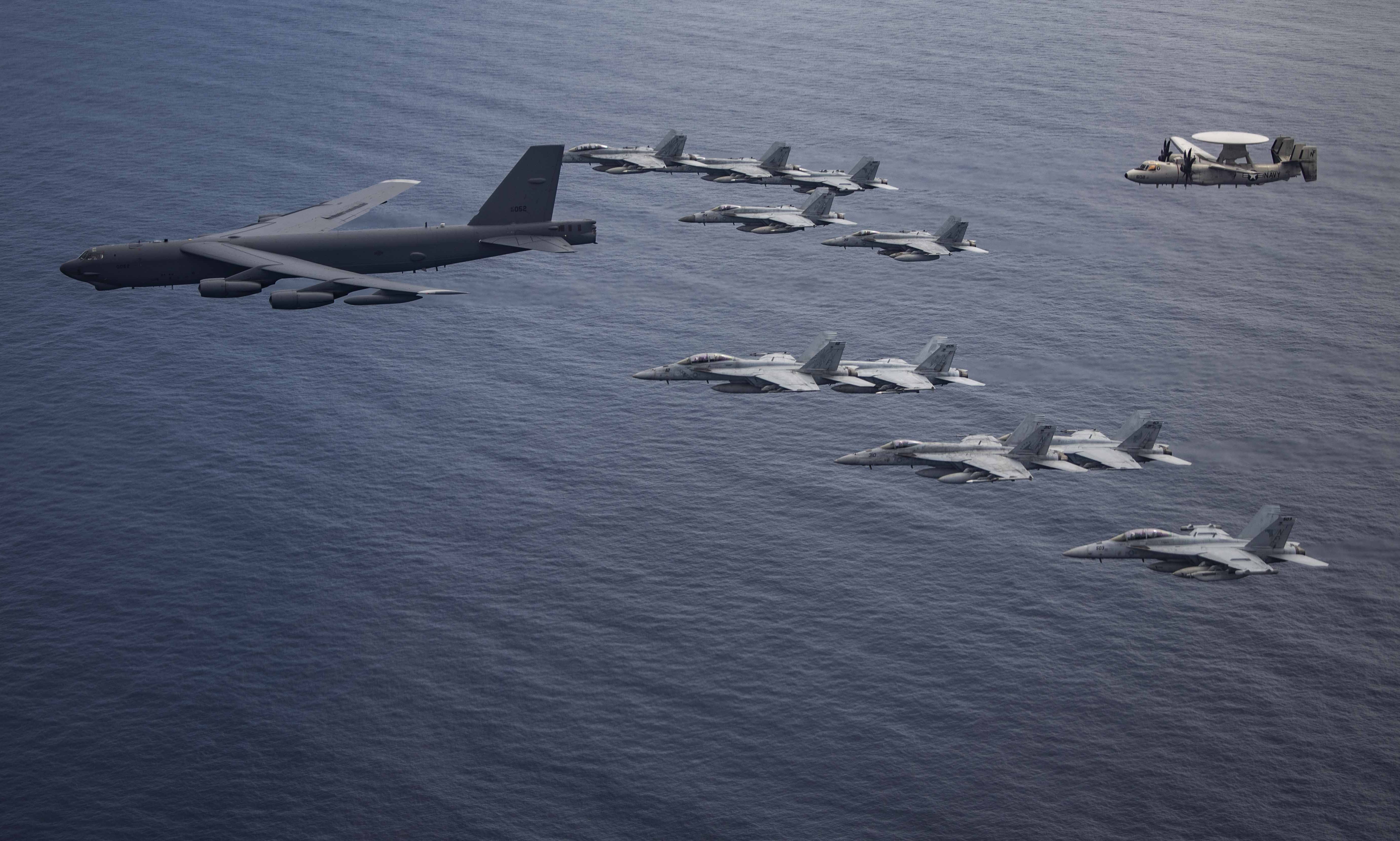 B-52 Bomber from Barksdale Air Force over South China Sea