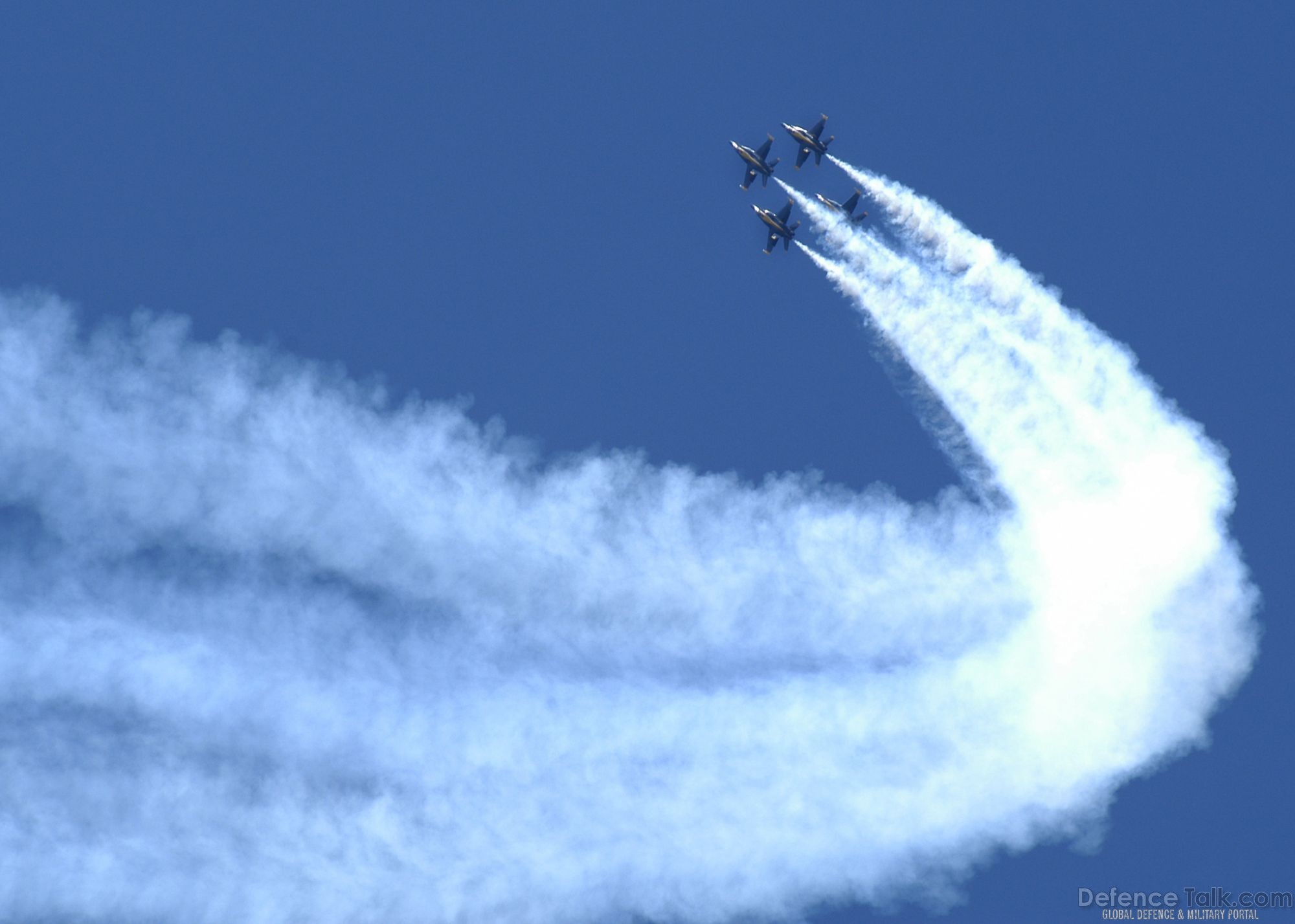 Blue Angels fly in formation, US Navy