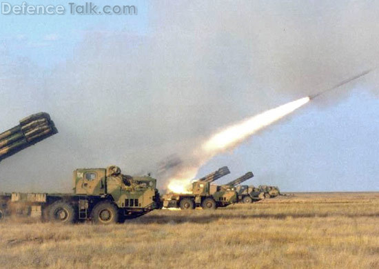 BM-30 Smerch firing