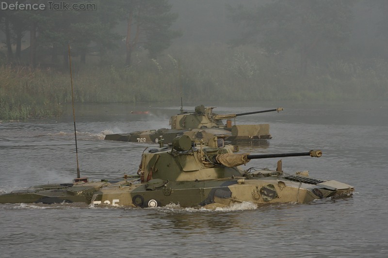 BMD-2 lake crossing
