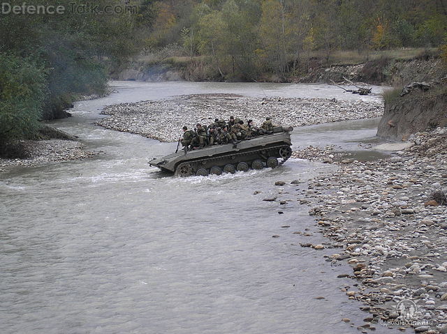 BMP river crossing Chechnya