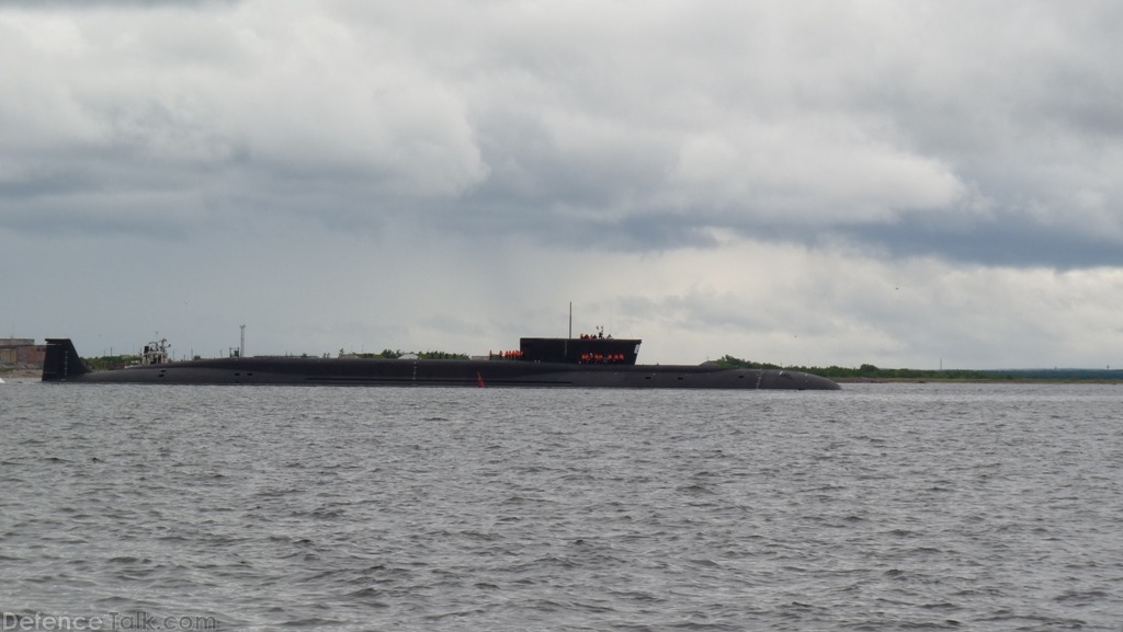 Borei submarine on trails