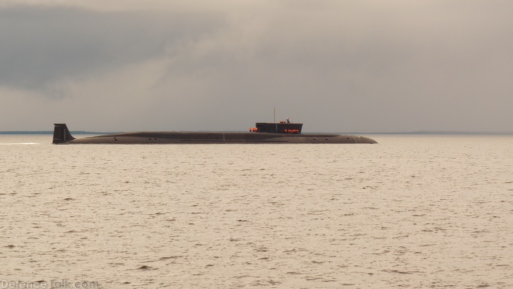 Borei submarine on trails