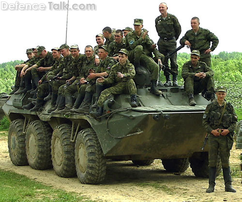 BTR-80 with troops