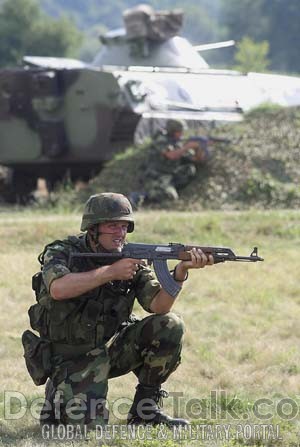 Bulgarian Soldier in Exercise