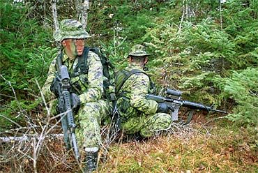 Canadian Troops in Exercise