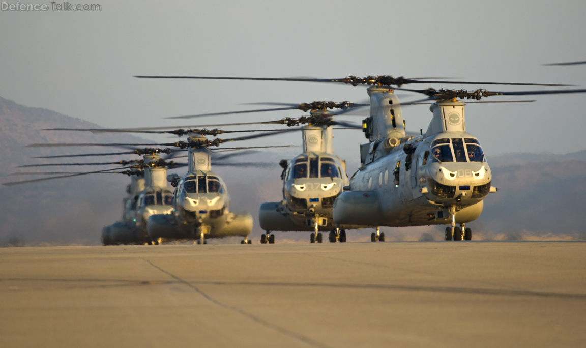 CH-46C Helicopters at Miramar 2010 Air Show