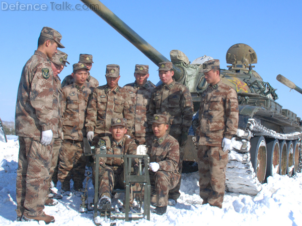 Chinese Tanks in Winter Training