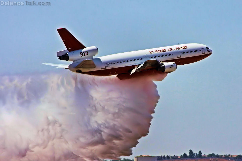 DC-10 Fire Tanker Drop