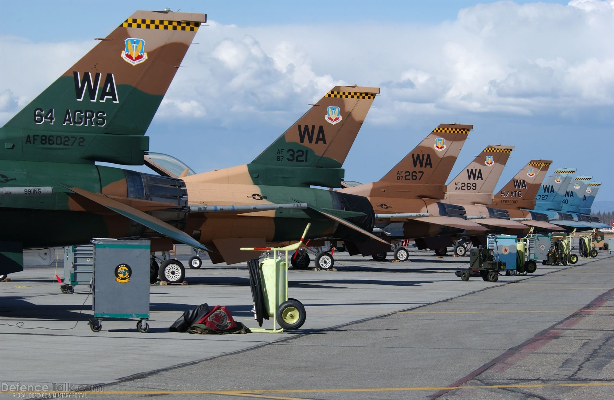 Eight F-16 Fighting Falcons - US Air Force Exercise