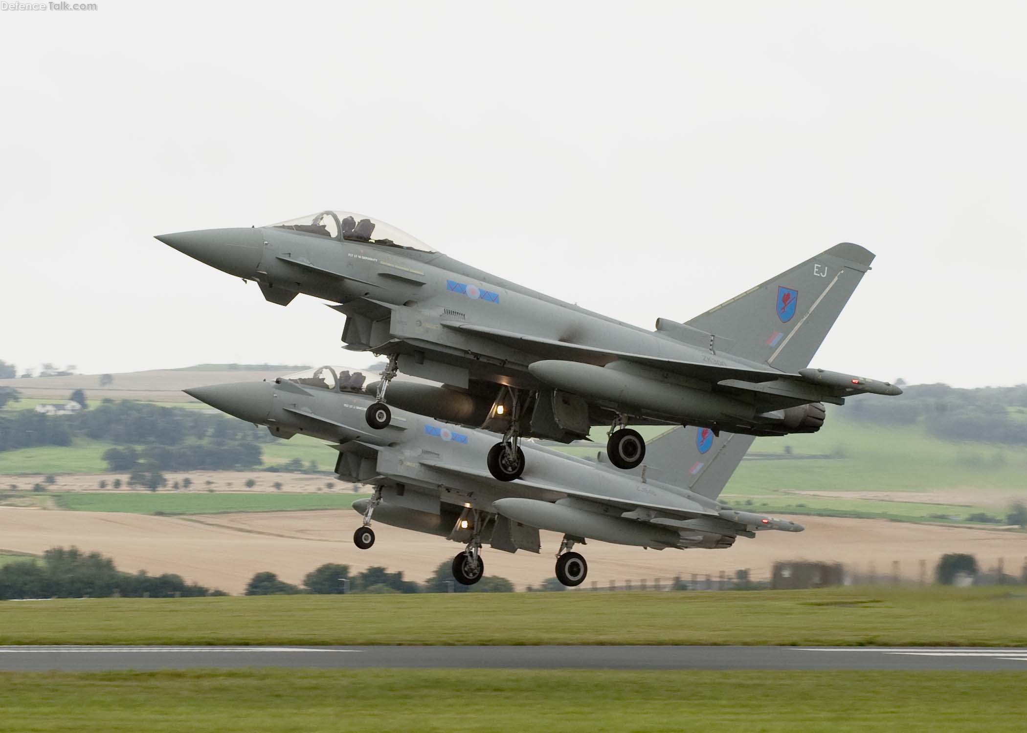 Eurofighter Typhoon Landing at RAF Leuchars