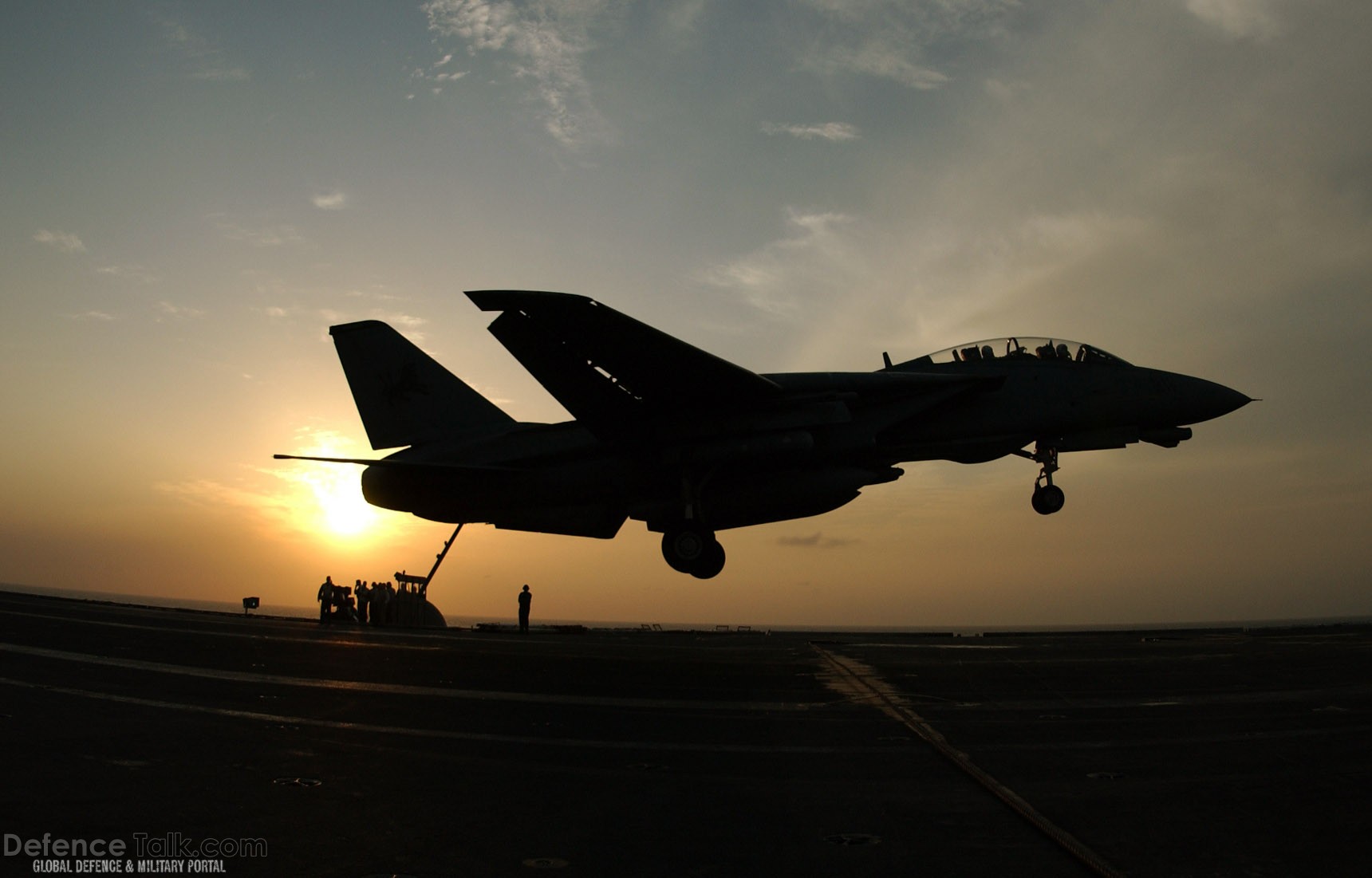 F-14 Tomcat landing on CVN 71 - Final Deployment