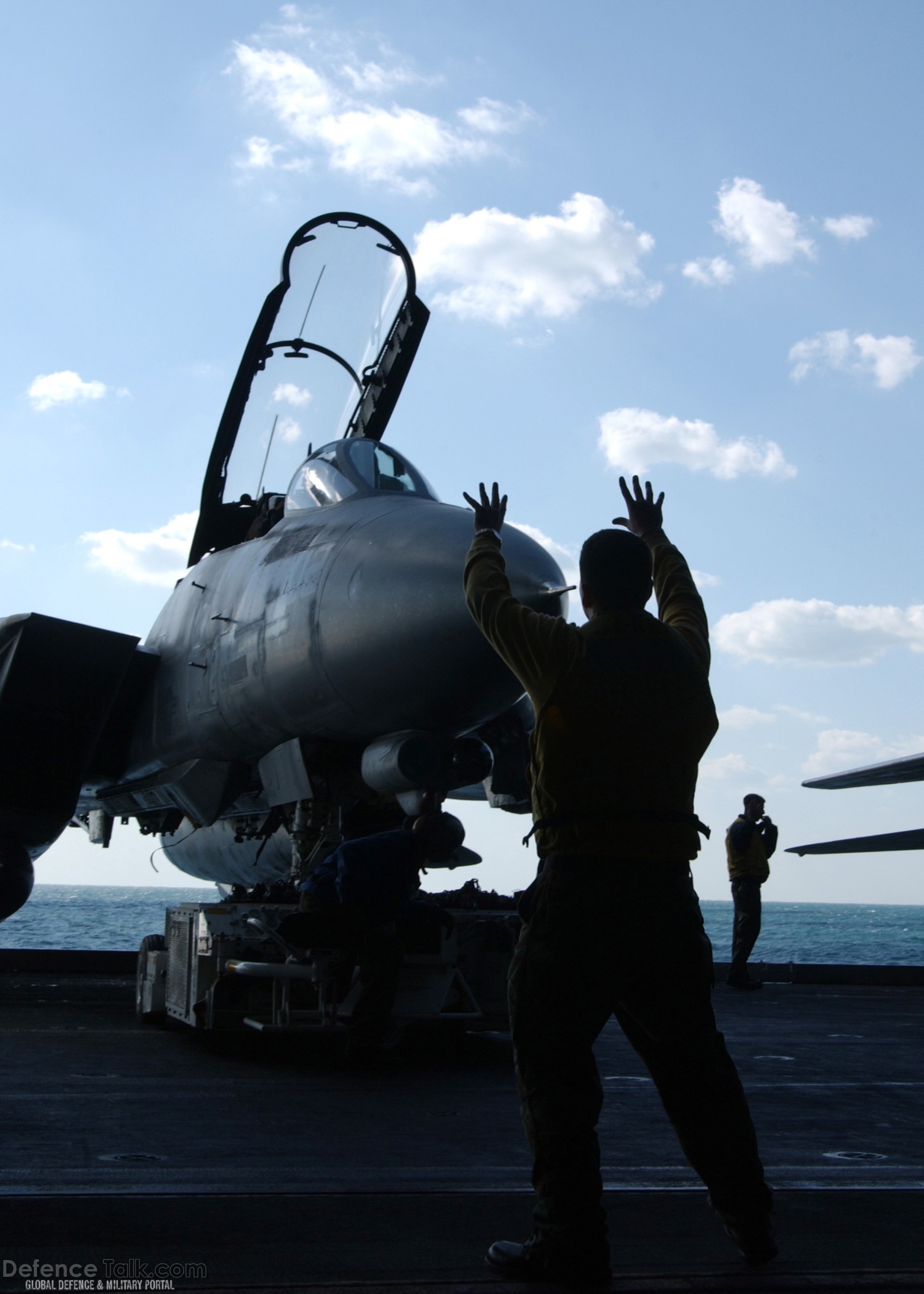 F-14D Tomcat comes out of Hangar Bay - Final Deployment