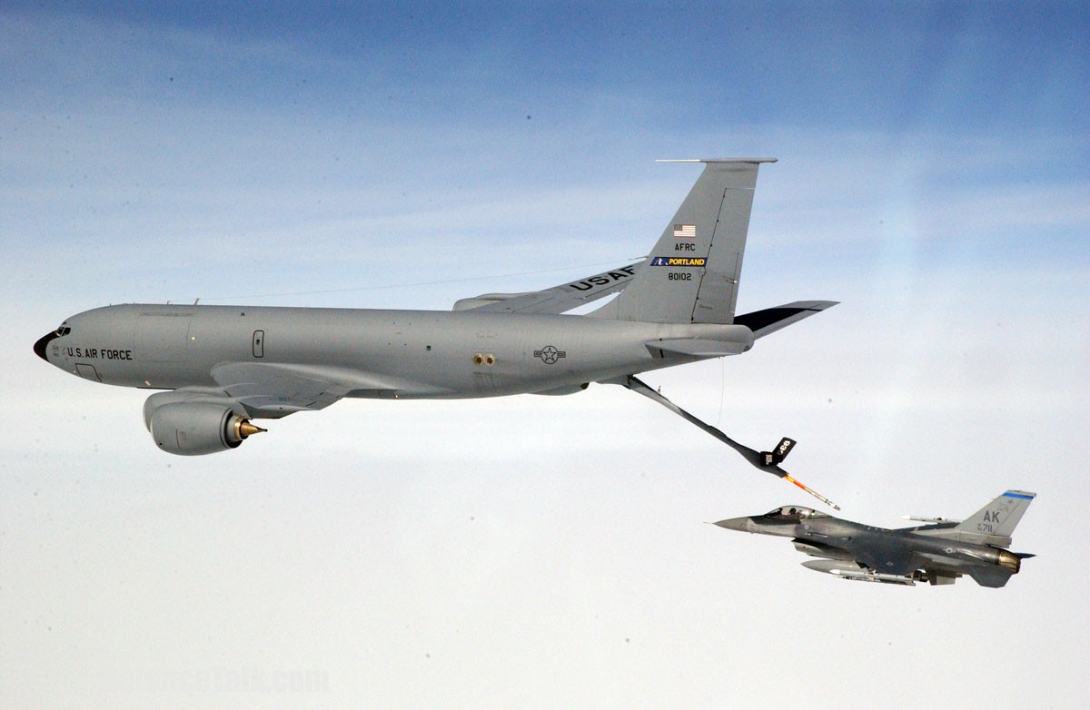 F-16 Fighting Falcon and KC-135 during Exercise Northern Edge