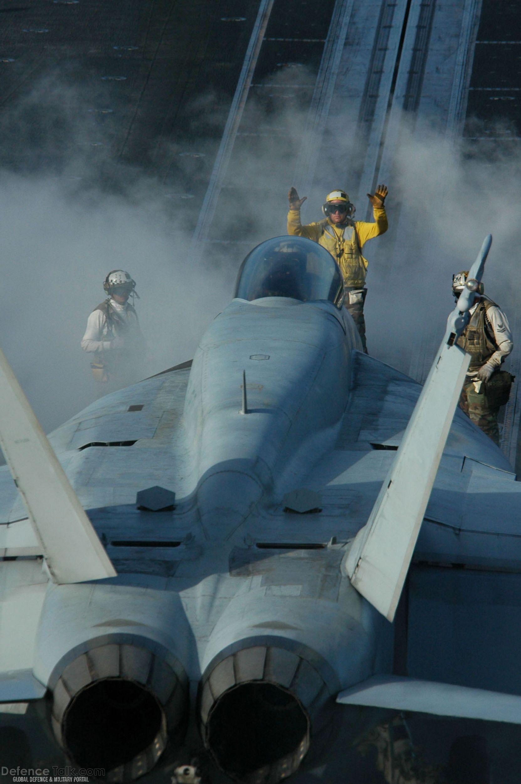 F-18 on USS Kitty Hawk (CV 63) Aircraft Carrier - US Navy