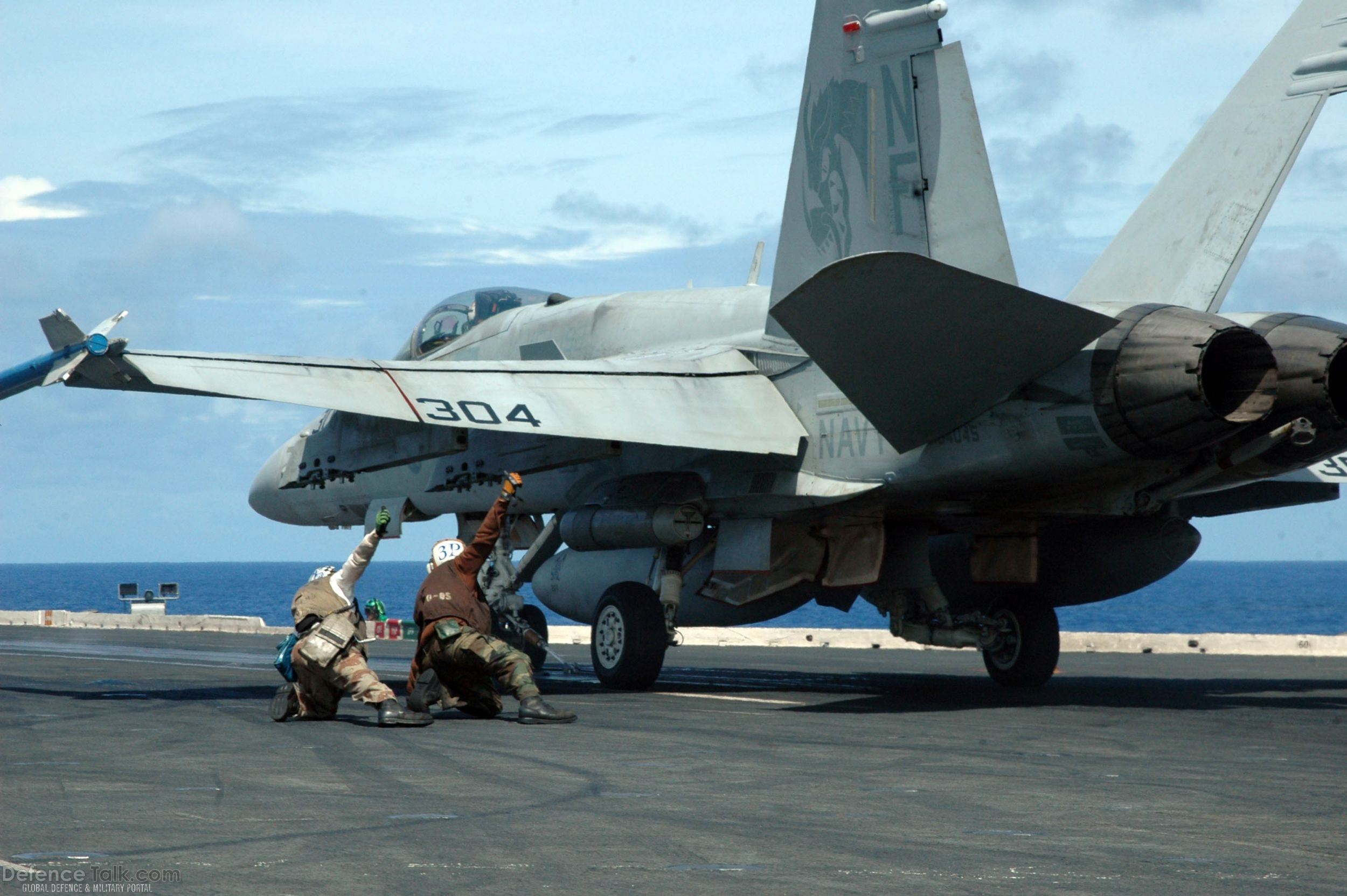 F-18 on USS Kitty Hawk (CV 63) Aircraft Carrier