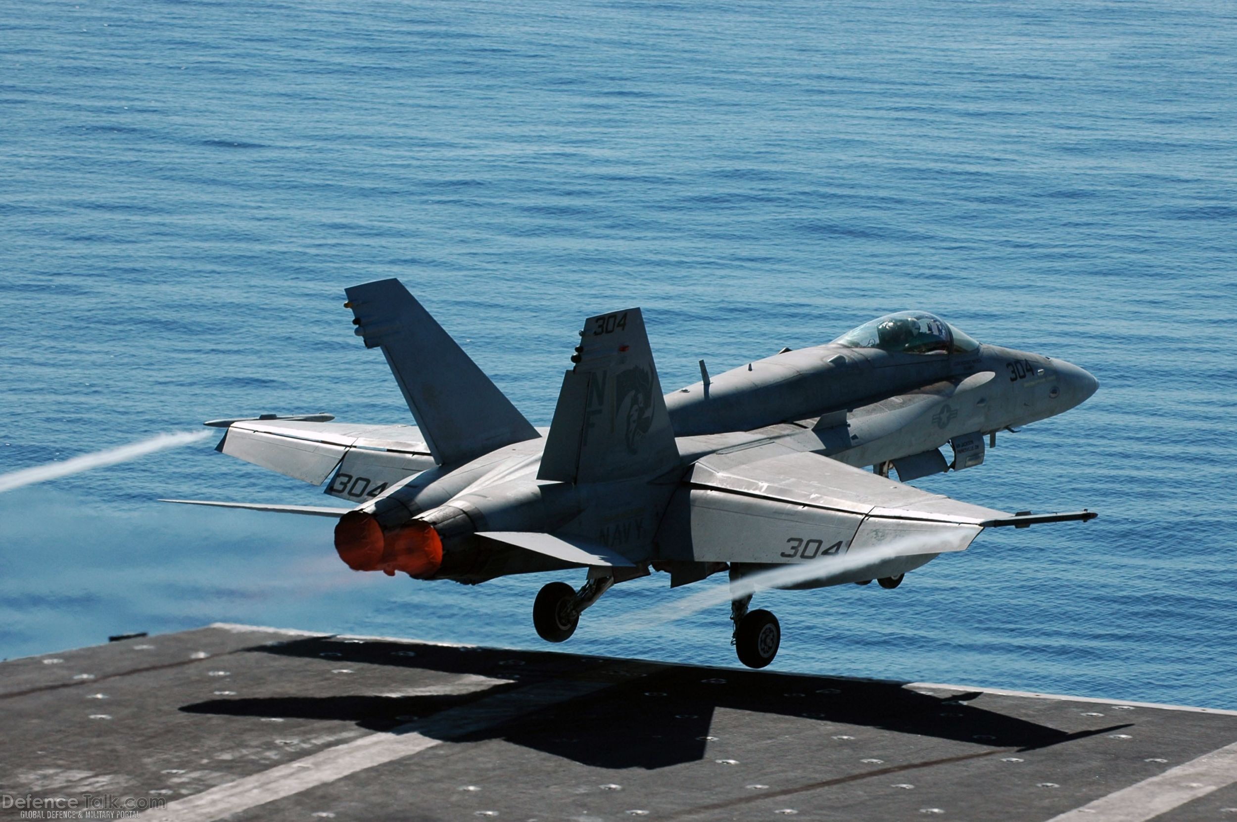 F-18 Take off from USS Kitty Hawk (CV 63) Aircraft Carrier
