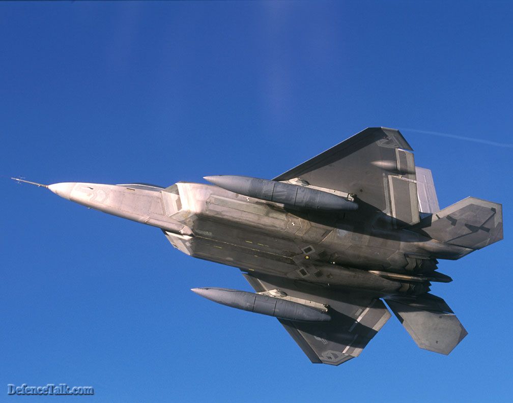 F-22 conducting a drop test.  Chase plane validation 2