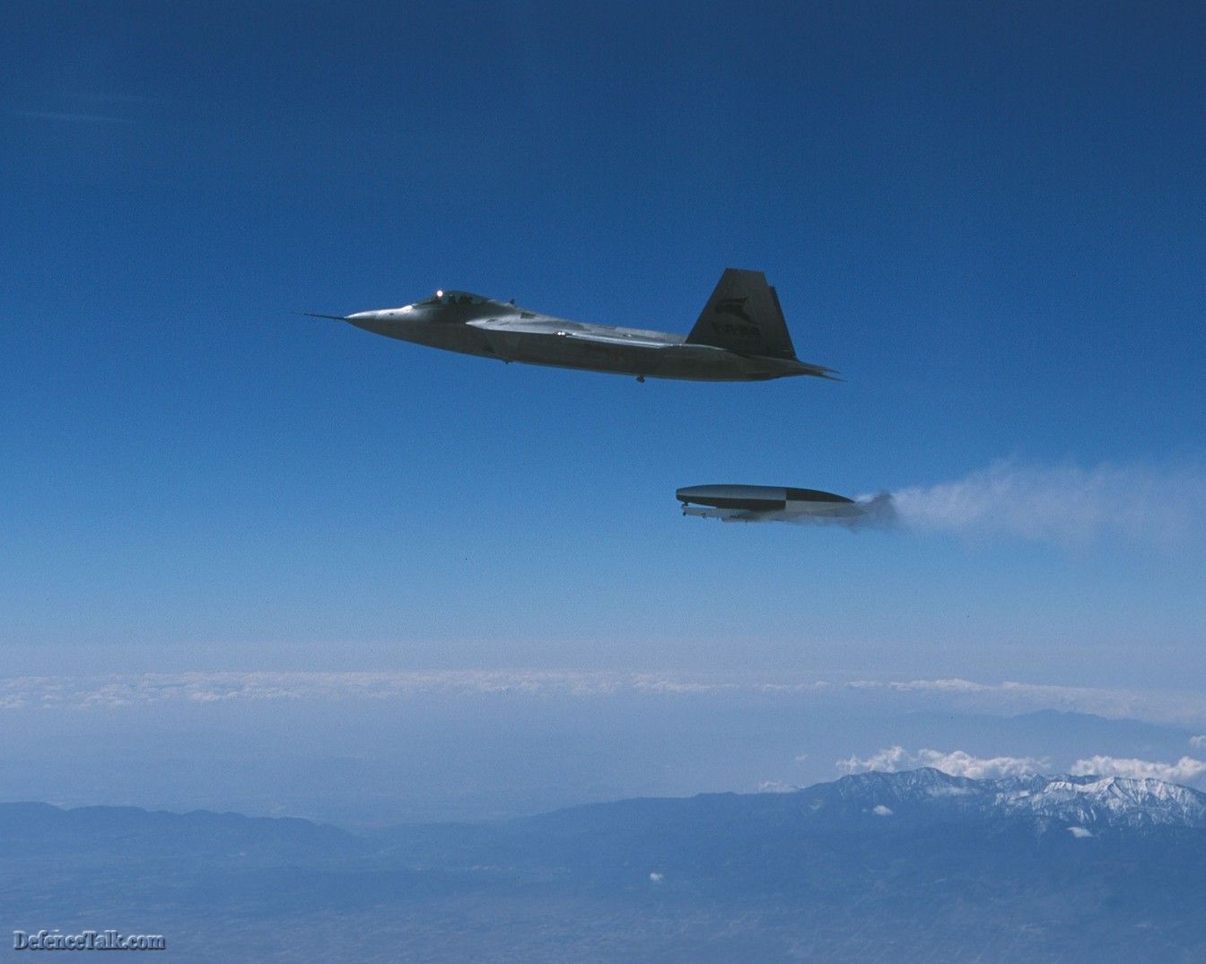 F-22 conducting a drop test.  Part 1