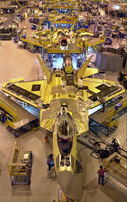 F-22 in assembly line!