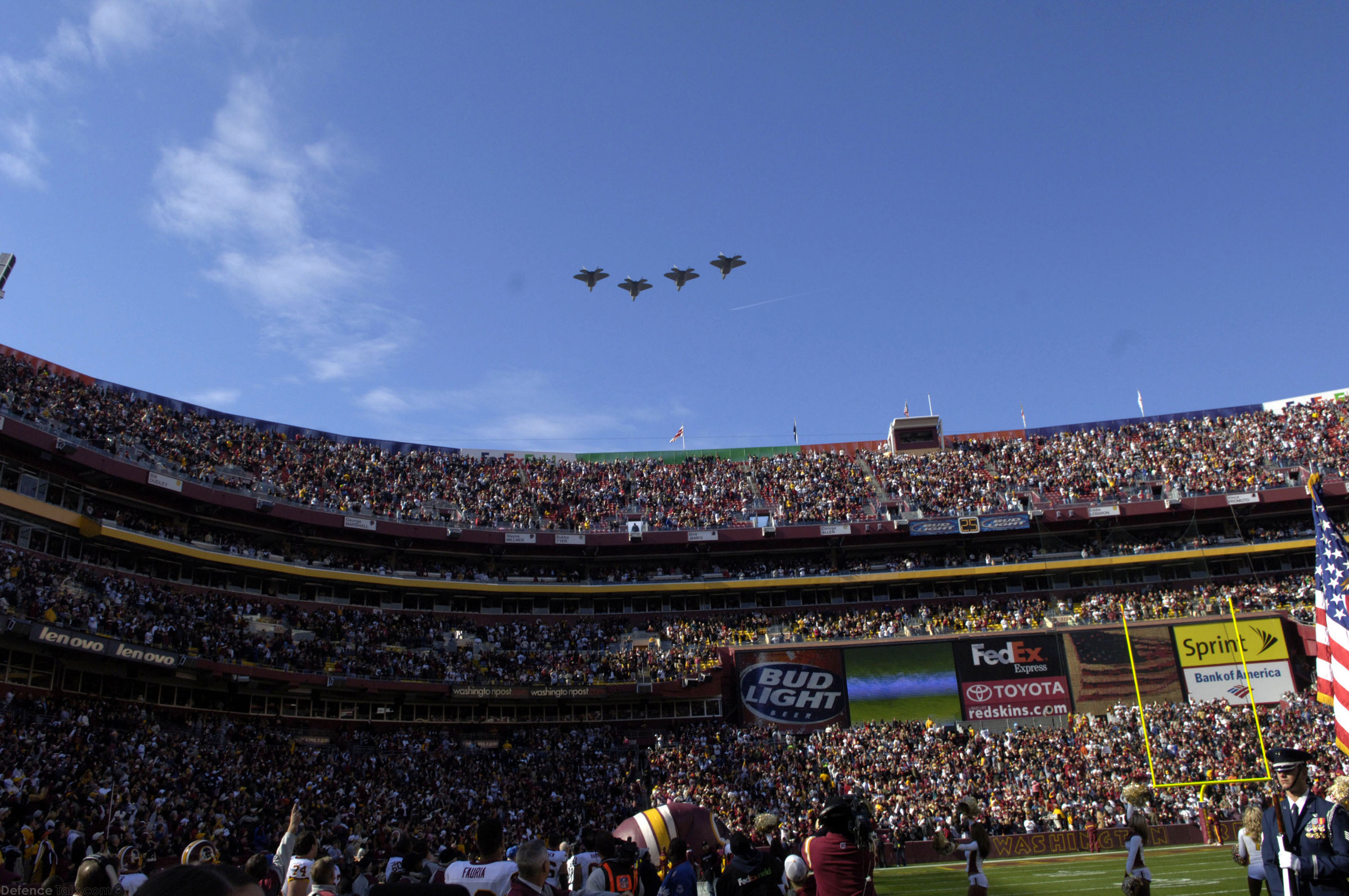 F-22 Raptor - fly over FedEx Field in Landover