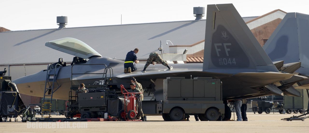 F-22A Raptor of the US Air Force Combat Hammer