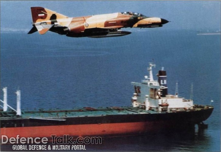 F-4 - Iran Air Force Fighter over ship
