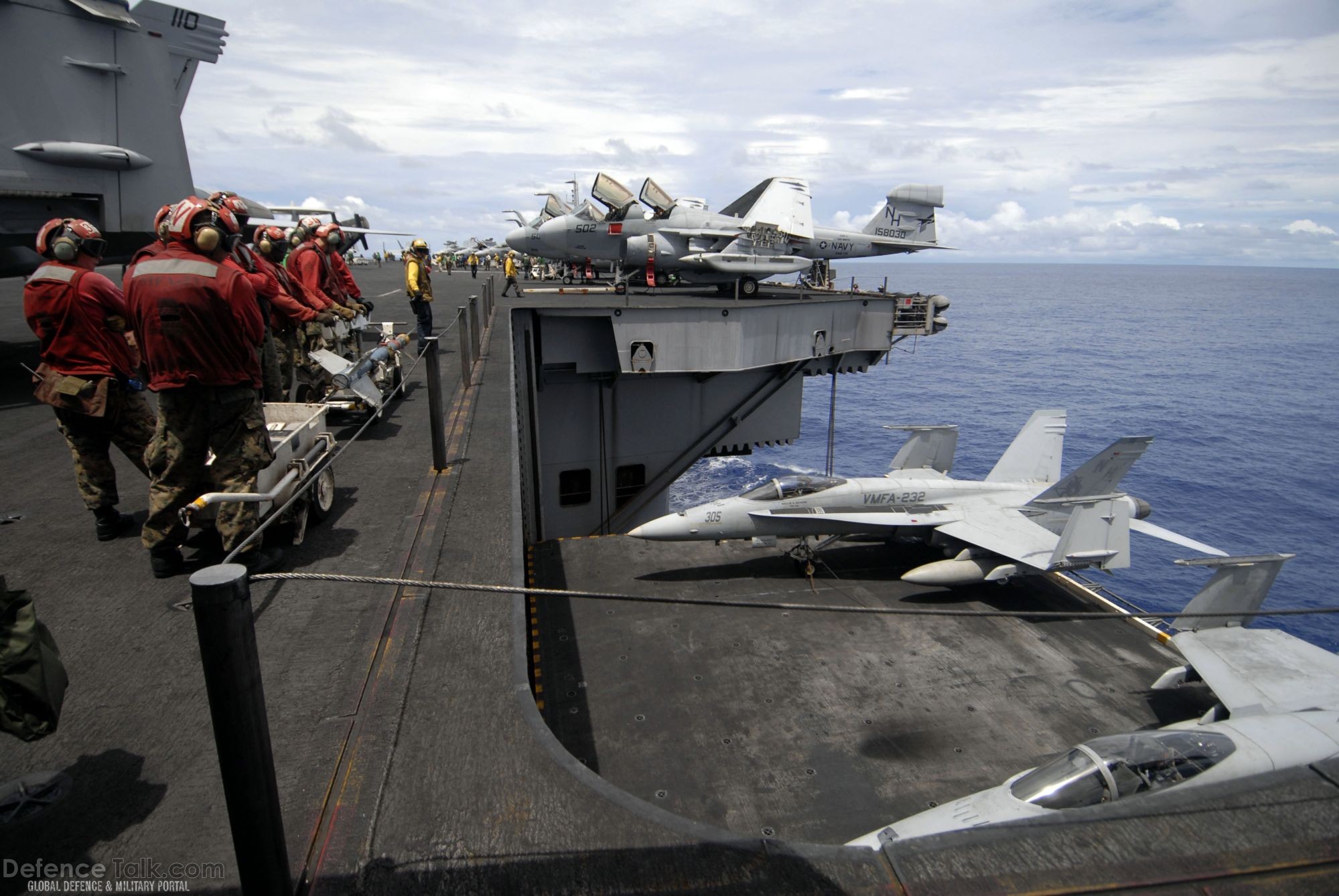 F/A-18A Hornets - nuclear-powered aircraft carrier USS Nimitz