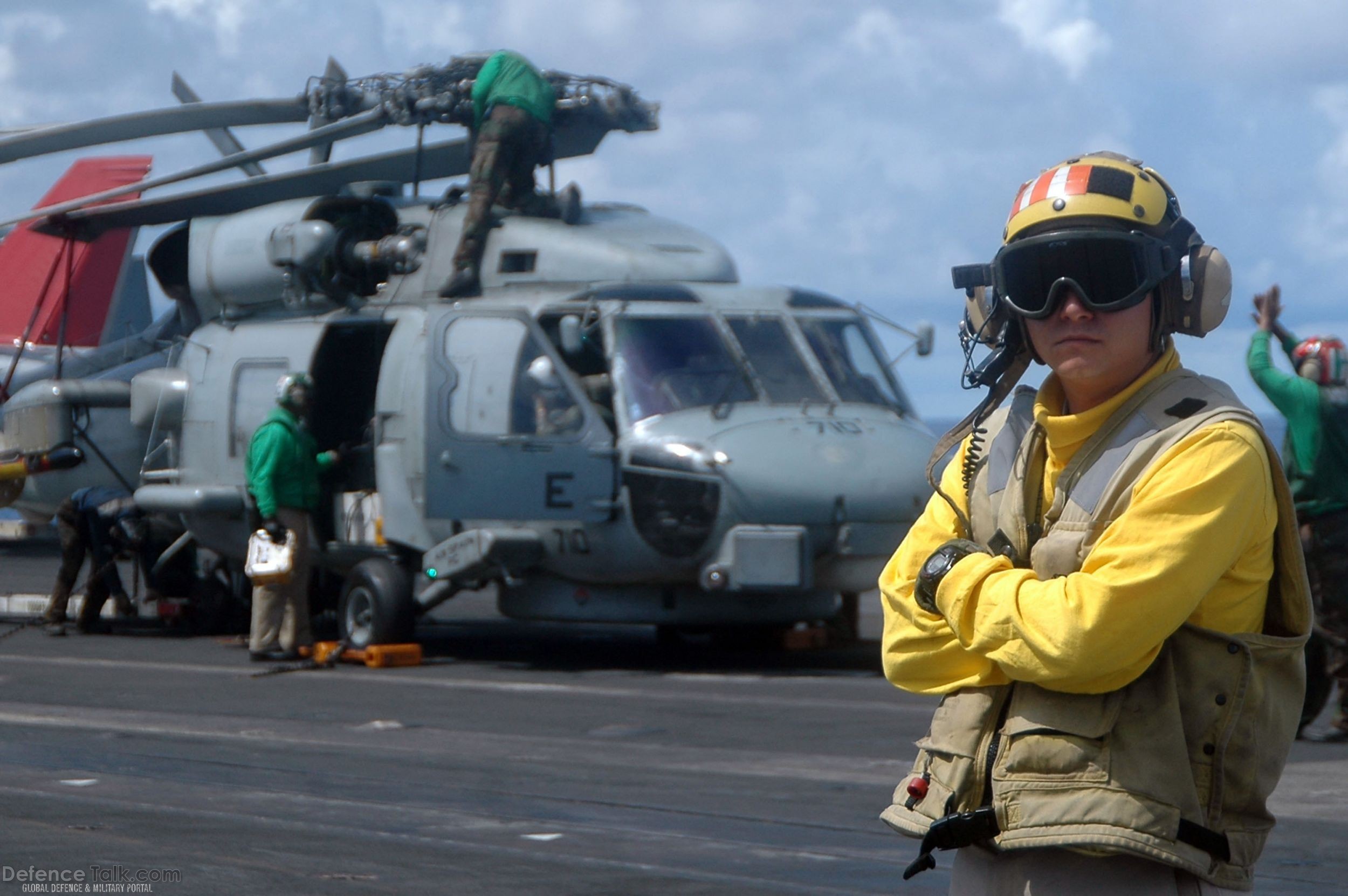 Flight Deck of USS Kitty Hawk (CV 63) Aircraft Carrier - US Navy