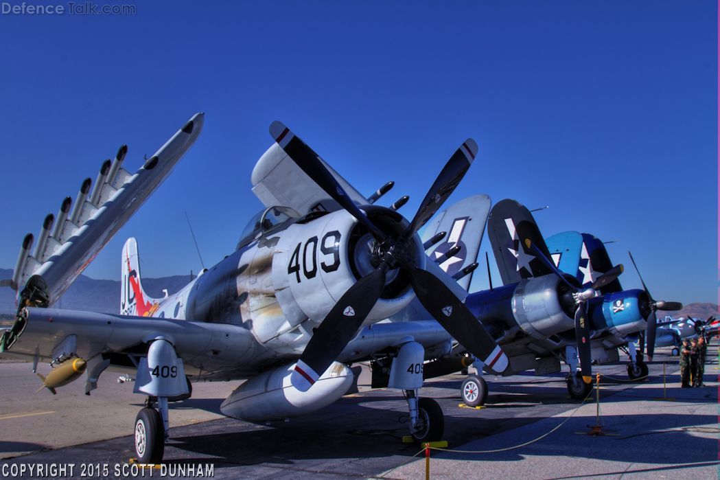 Flightline-USMC A-1 Skyraider & F4U Corsairs