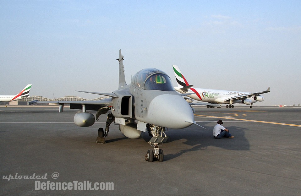 Gripen JAS 39 Fighter - Arrives for Dubai Air Show