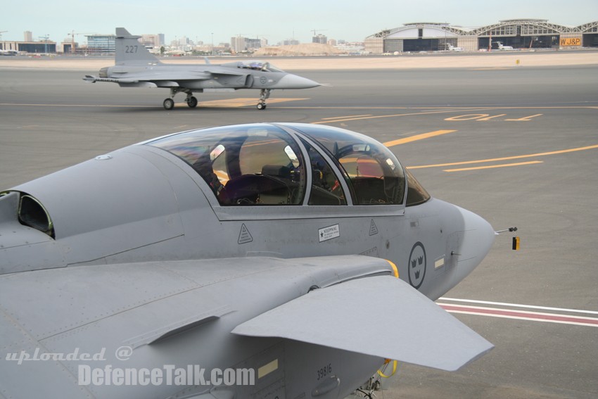 Gripen JAS 39 Fighter - Arrives for Dubai Air Show