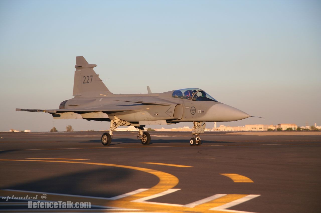 Gripen JAS 39 Fighter - Arrives for Dubai Air Show