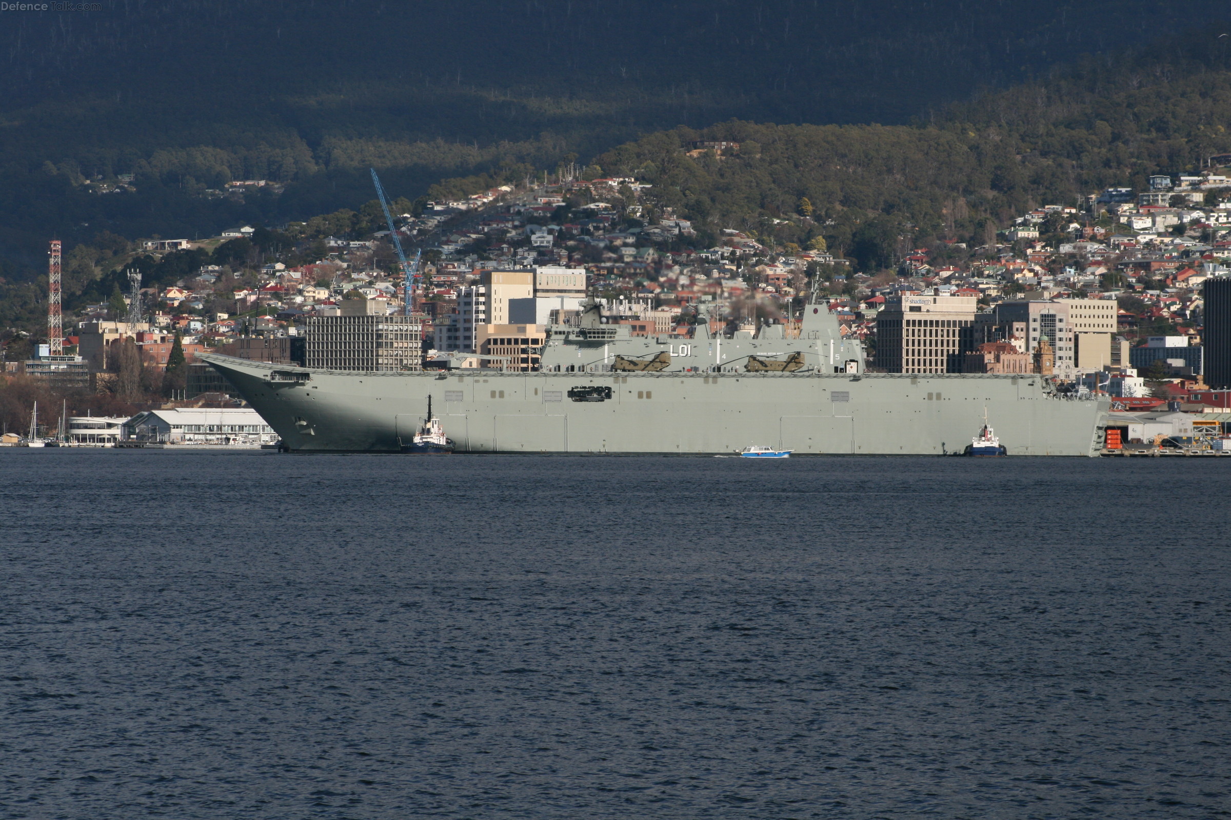 HMAS Adelaide in Hobart 23 August 2016
