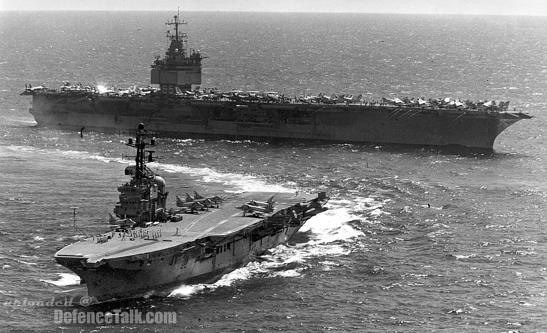 HMAS Melbourne and USS Enterprise