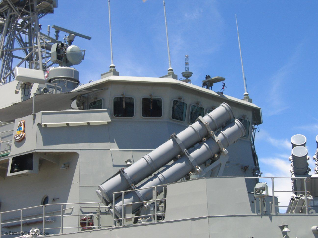 HMAS Warramunga fitted out with Mk 141 cannister launchers for the recently