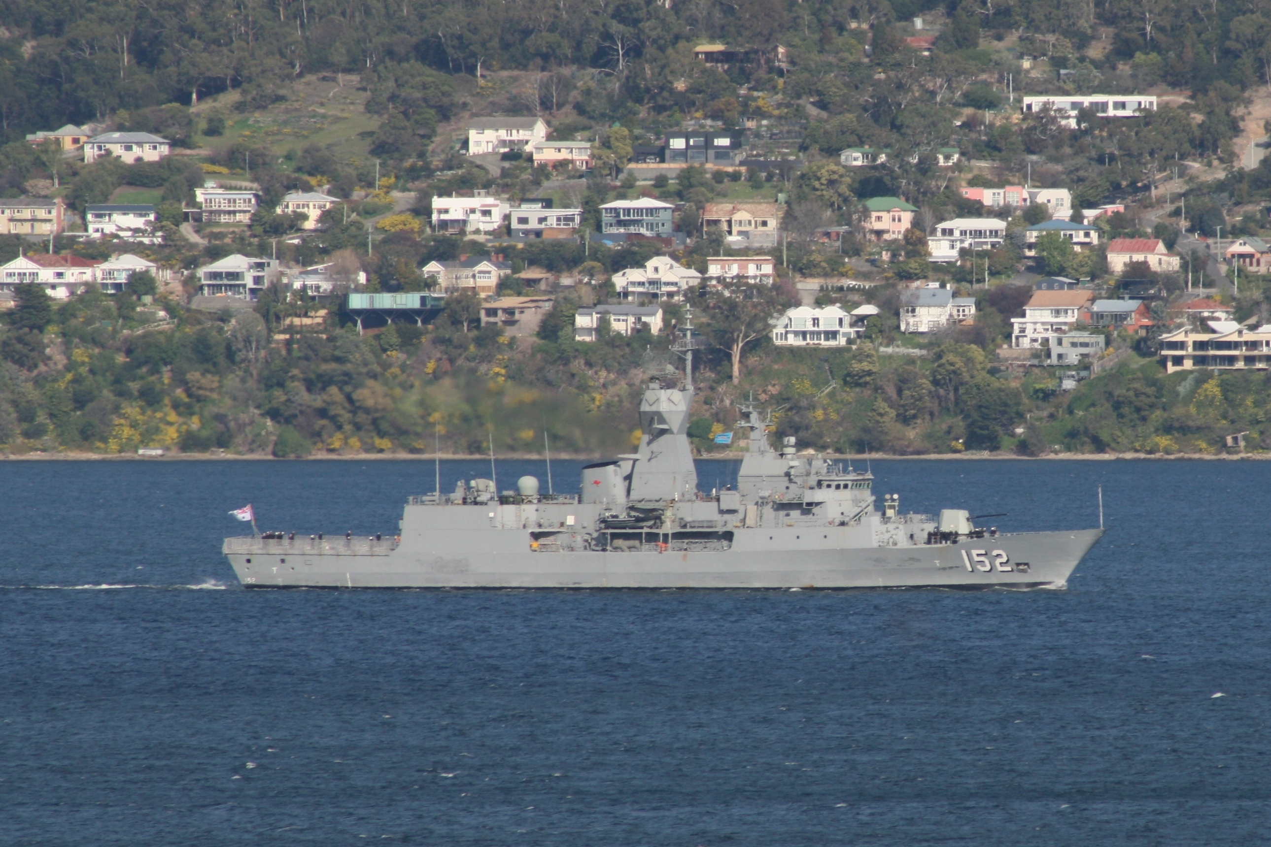HMAS Warramunga In Derwent River Approaching Hobart 14 September 2018 3